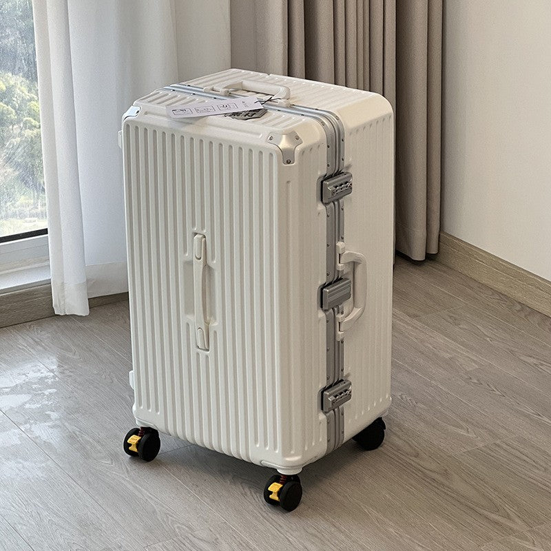 sushimu Mala de Viagem com Alça Larga Masculina 20 24 26 Bagagem de Mão Feminina PC Mala de Bordo com Estrutura de Alumínio
