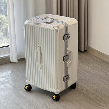 sushimu Mala de Viagem com Alça Larga Masculina 20 24 26 Bagagem de Mão Feminina PC Mala de Bordo com Estrutura de Alumínio