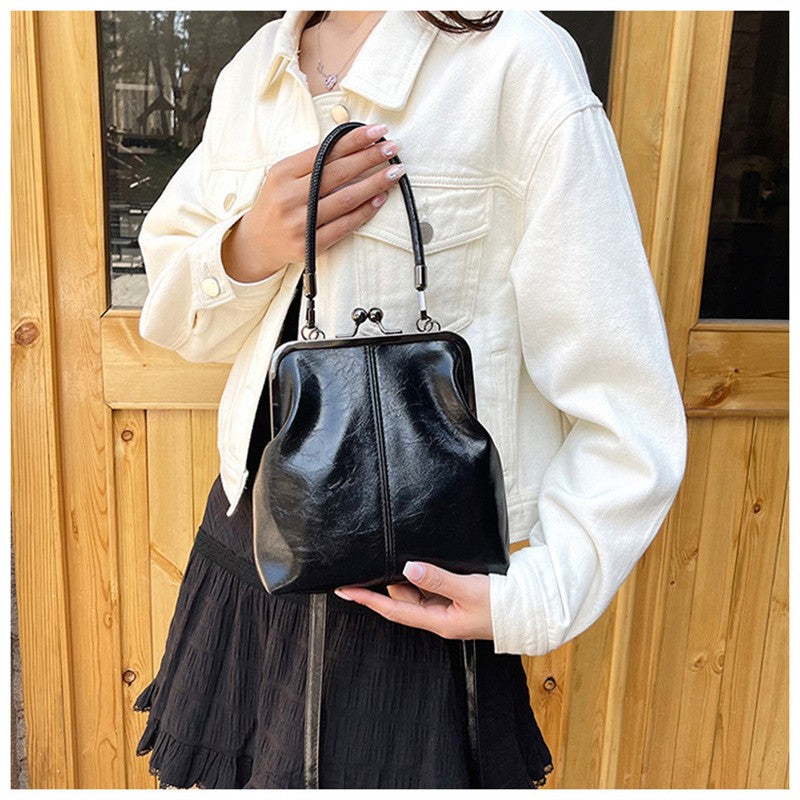 Vintage Style Women Handbag Brown Versatile Designer Shoulder Bag PU Leather Ladys Shell Purses Crossbody Bags