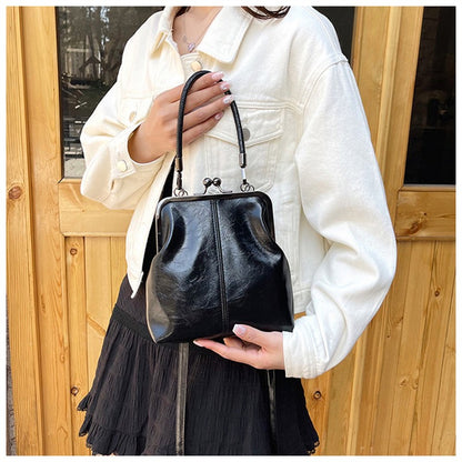 Vintage Style Women Handbag Brown Versatile Designer Shoulder Bag PU Leather Ladys Shell Purses Crossbody Bags