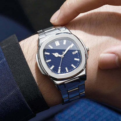 Luxury Square Men Business Watches Calendar Mens Quartz Watch Clock Gift Reloj Hombre?Without Box?