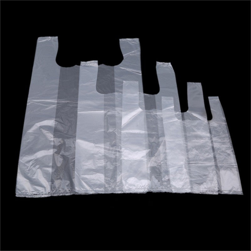 100pcs Transparent Bags Shopping Bag Plastic Supermarket Bags