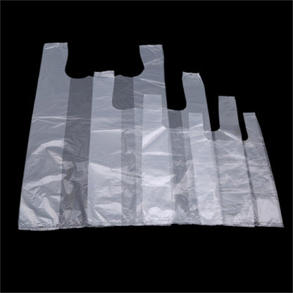 100pcs Transparent Bags Shopping Bag Plastic Supermarket Bags