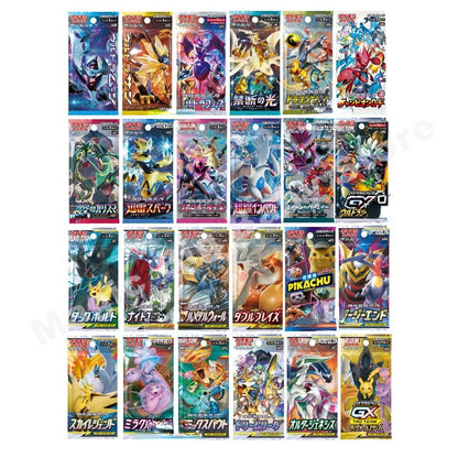 [Compre 5 Leve 1 Grátis] Cartas Pokémon Versão Original Genuína Japonesa Sol e Lua Espada e Escudo Pacote de Booster Nobre Pocket