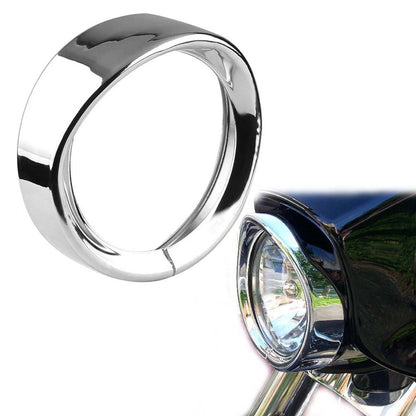 Motorcycle Headlight Trim For Harley Touring Road King Electra Glide Softail FLD/FLH Parts 7" Ring Bezel Visor 4.5" Led Fog Lamp
