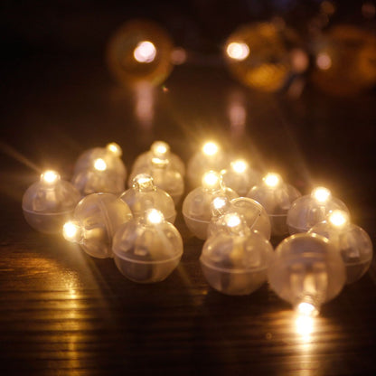 50/100/150/200/300pcs Tumbler Round Ball Light Balloon LED Flash Luminous Lamps Lantern Light for Wedding Party Birthday Decor
