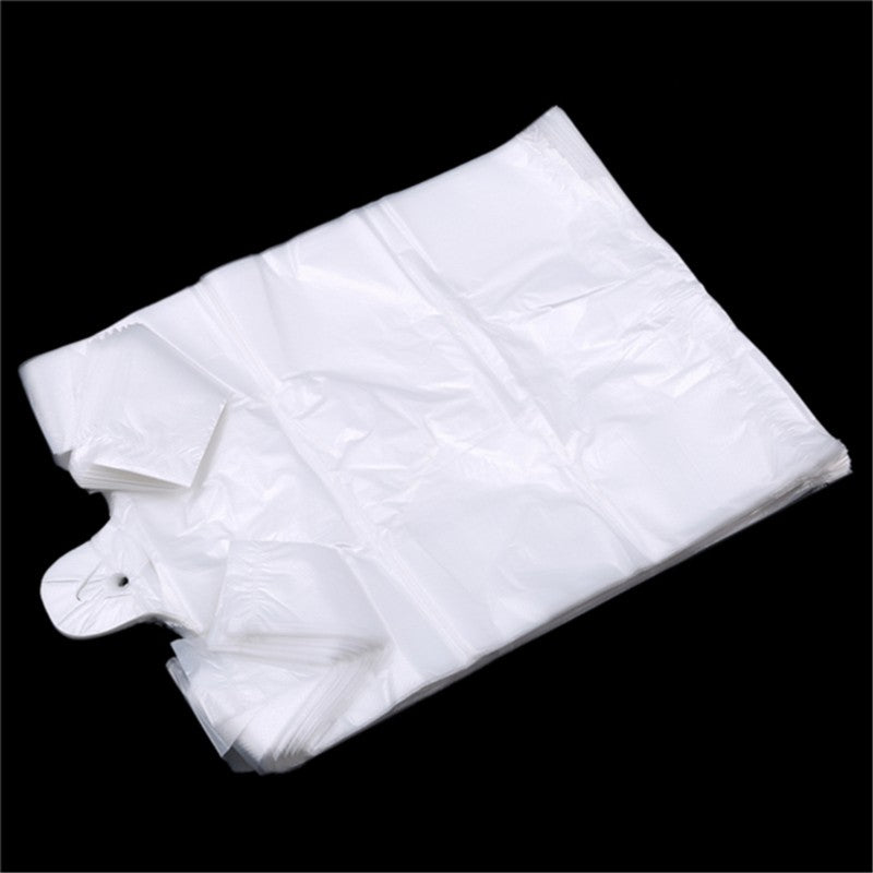 100pcs Transparent Bags Shopping Bag Plastic Supermarket Bags