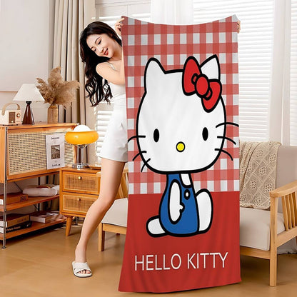 Kawaii H-Hello Kitty Microfiber Beach Towel Absorbent Quick Dry Soft Yoga Swimming Resort Mountain Climbing Towel