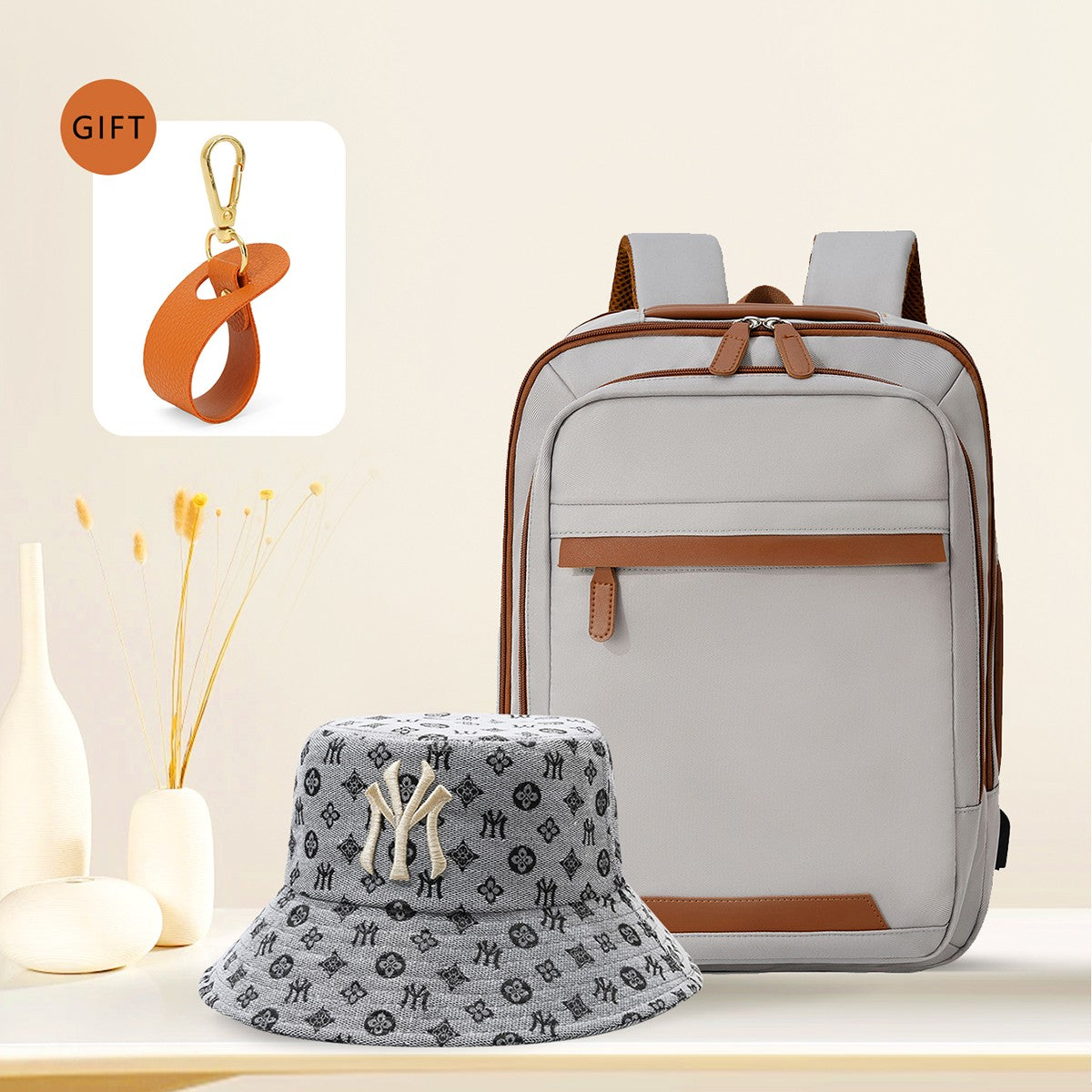 High-Quality USB Rechargeable Backpack Men's Waterproof Bag Large Laptop Backpack Unisex School Bag Youth Backpack