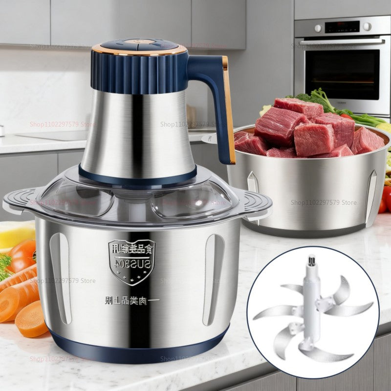5L Electric Meat Grinders Mixer Machine Stainless Steel Multifunctional Vegetable Slicer Processor Chopper Kitchen Appliances