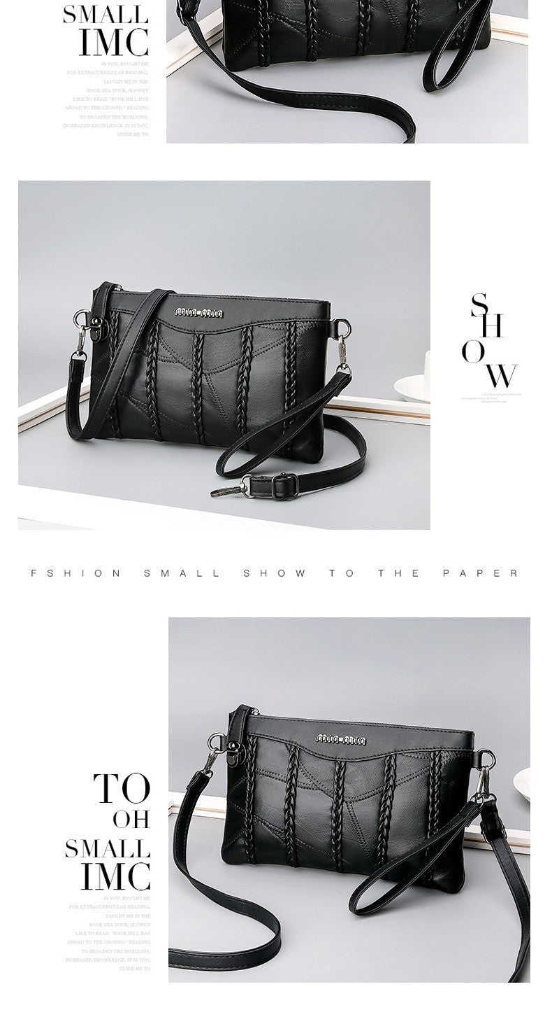 2024 New Single Shoulder Bag Women's Bag Fashionable New Atmosphere Change Handheld Bag Insert Lock Envelope Bag