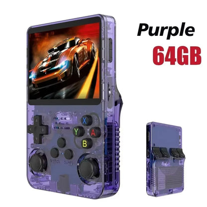 R36S Original Retro Handheld Game Player Arkos System 3.5" IPS Screen Portable 64/128GB Hall Effect Emulator Wireless Gamepad