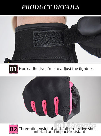 Luvas de motocicleta City Riding Luvas de corrida de moto à prova de vento e à prova d'água para primavera e outono para homens e mulheres Luva de motociclista com tela sensível ao toque