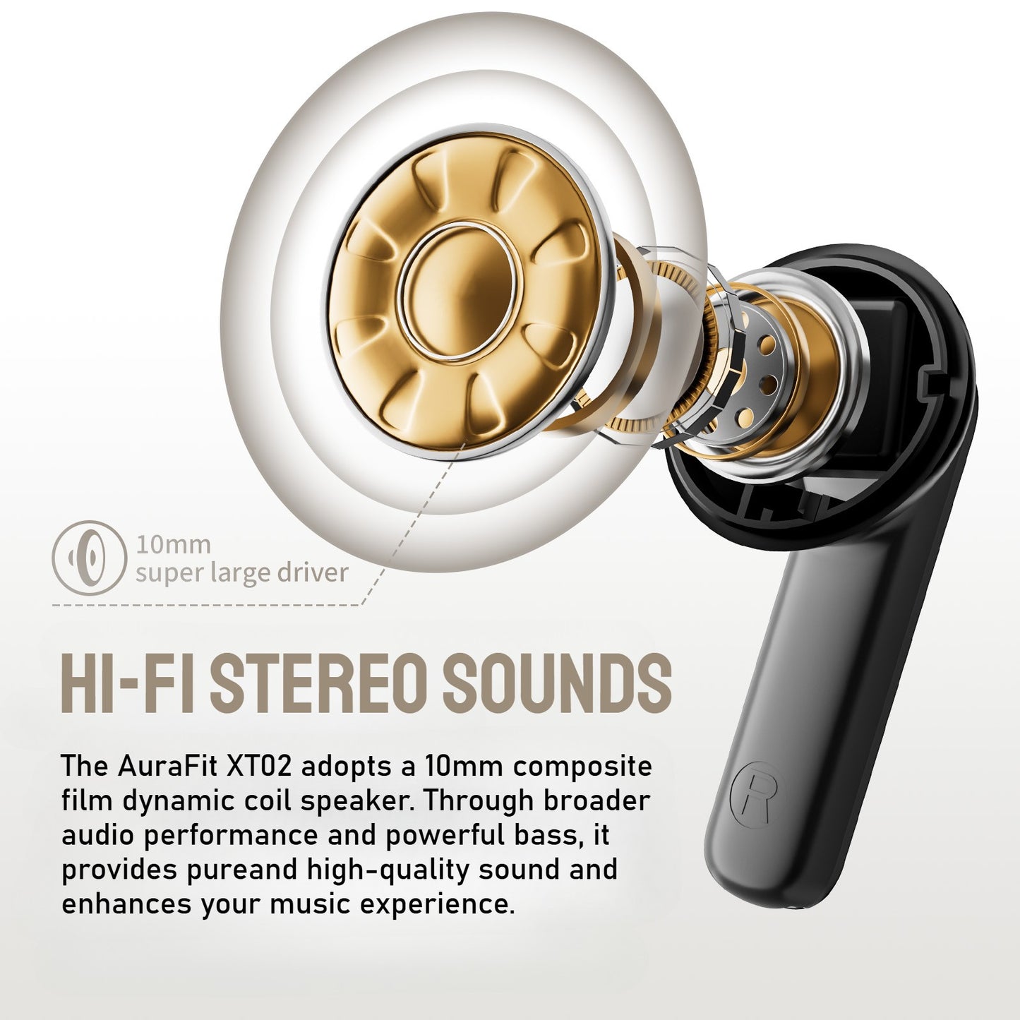 Monster AuraFit XT02 ANC Bluetooth Earphone -32dB Active Noise Canceling Earbuds Hi-fi Stereo Wireless Bluetooth 5.4 Headphone