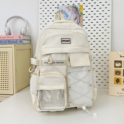 Mochila Escolar Estilo Japonês Bolsa Pequena para Boneca Grande Capacidade para Estudantes do Ensino Médio e Fundamental Masculino e Feminino Jovem Casual