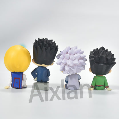 Aixlan GON FREECSS Boneco 4 PEÇAS SET Q Versão HUNTER X HUNTER Boneco de Ação PVC Presente de Natal Amine Estatueta Colecionável