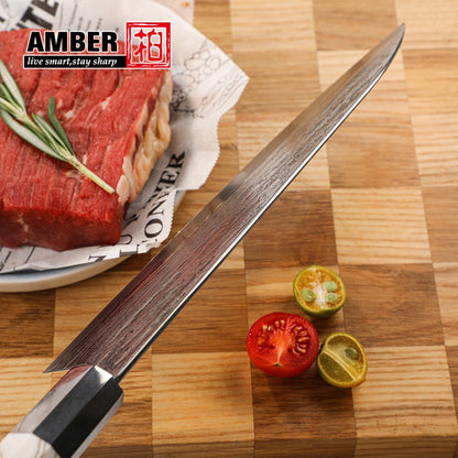 Cutting Tool Chef Santoku Utility Knife white mesh resin HD 67-Layer Damascus Steel Japanese Kiritsuke knife set for kitchen ues