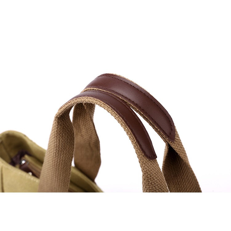 Canvas retro crossbody bag, handbag commuting bag, shoulder bag, work bag, large capacity handbag