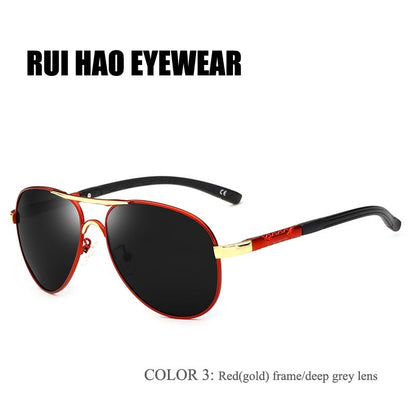 Outdoor Driving Sunglasses Mens Fashion Pilot Polarized Sun Glasses Men Women Polycarbonate Lenses 0945