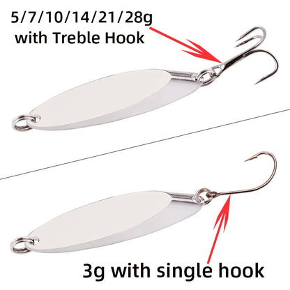 1PCS 3g-28g Metal Spinner Spoon Trout Fishing Lure Hard Bait Sequins Noise Paillette Artificial Bait Small Hard Sequins Spinner
