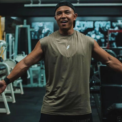 NEW Summer Fitness Sports Tank Top Men Breathable Loose Mesh Training Sleeveless T-shirt Quick Drying vest male Fitness Clothing