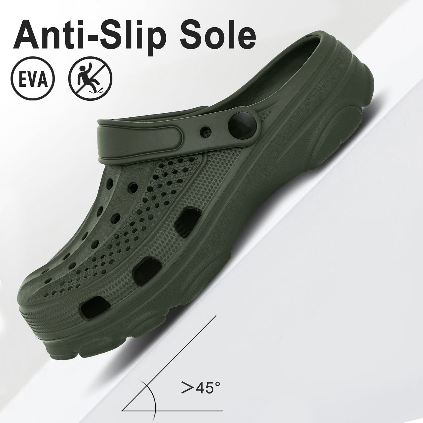 Smile Pop Summer Men Sandals Fashion Men Clogs Slippers Outdoor Non-slip Home Holes Sandals Soft Breathable Couple Sandals