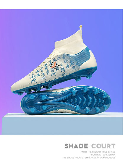 New Soccer Boots Men Football Shoes Cleats Professional Soccer Shoe High-Tops Non-Slip Spikes for Big Boys Wide Training Sneaker