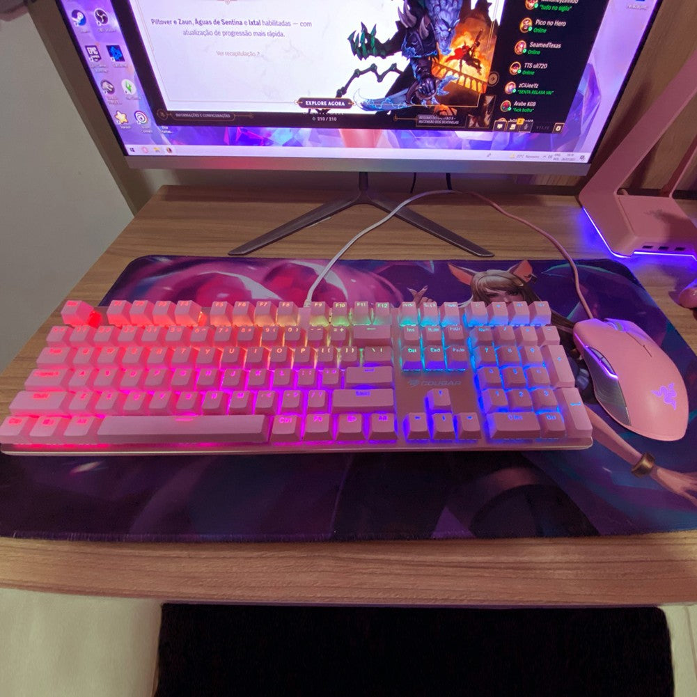 104 Teclas Universais para Teclado Mecânico Ergonômicas Teclas Vazias para Teclado Mecânico Cherry MX de Reposição Retroiluminadas