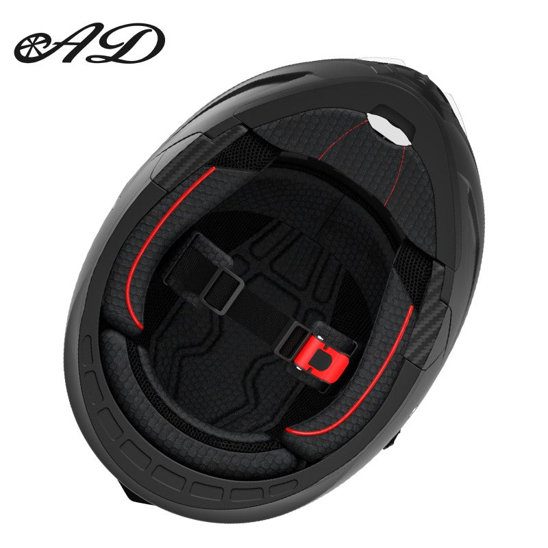 AD Capacete integral descoberto para homens, outono e inverno, quente, para motociclismo, indispensável