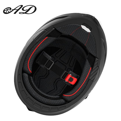 AD Capacete integral descoberto para homens, outono e inverno, quente, para motociclismo, indispensável