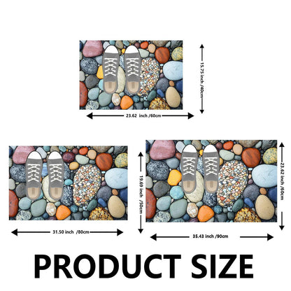 Stone Design Diatomite Bath Mat Bathroom Non-slip Shower Foot Mats Absorbent Quick Dry Toilet Rugs Carpet Doormat Washable