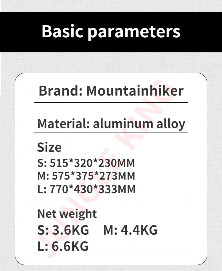 MOUNTAINHIKER Outdoor Storage Box Camping Picnic Travel Aluminum Alloy Large Capacity Box Silver Storage Bag 30-80L