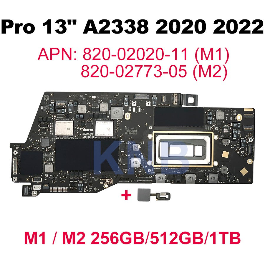 Placa-mãe A2338 Original com Touch ID para MacBook Pro Retina 13" A2159 A2289 A2338 Placa Lógica Anos 2019 2020 2022