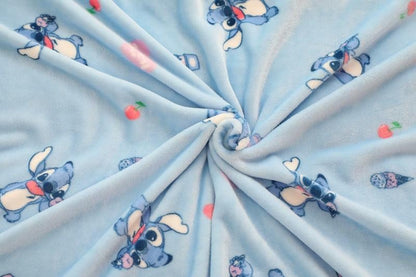 Disney Stitch Blanket Warm Flannel Blanket Pillowcase Office Nap Blanket Air Conditioning Blanket Student Blanket Bed Sheet