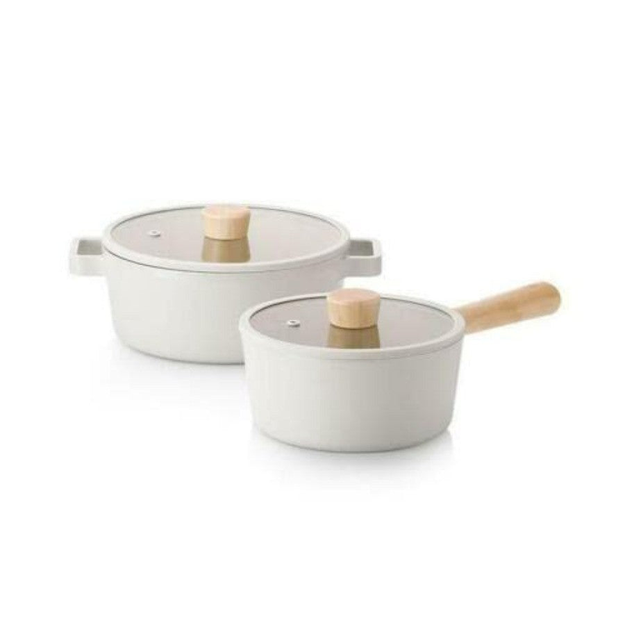 Conjunto de Panelas Antiaderentes para Cozinha, 4 Peças, com Tampa, Revestimento Cerâmico Saudável, Panela de Cozido, Panela, Compatível com Indução