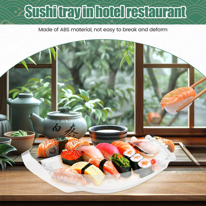 Sushi Serving Tray Reusable Plastic Sushi Boat Serving Plate Japanese Style Sushi Tray Decorative for Home Kitchen Restaurant