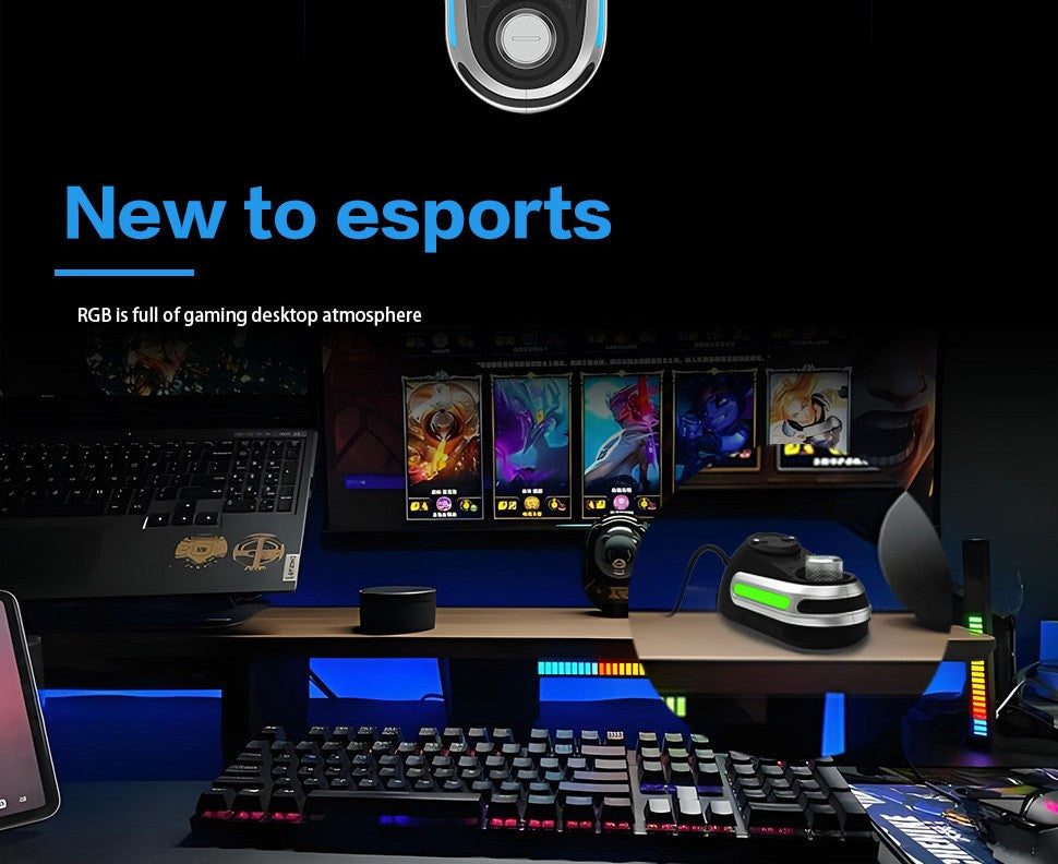 Base de carregamento sem fio Fanxoo G-Power para mouse Logitech G502 G502X Plus GPW G903 com luz RGB e botão de controle de volume do computador
