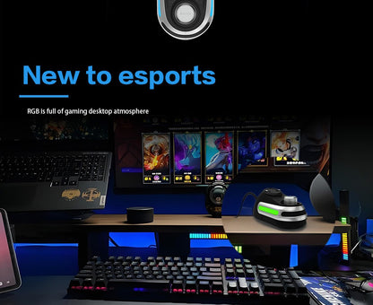 Base de carregamento sem fio Fanxoo G-Power para mouse Logitech G502 G502X Plus GPW G903 com luz RGB e botão de controle de volume do computador