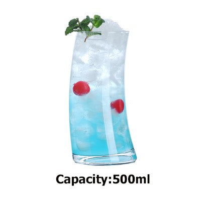 Copo Alto Criativo de Vidro Cristal Sem Chumbo Copo Collins para Bar para Água, Suco, Cerveja e Coquetel