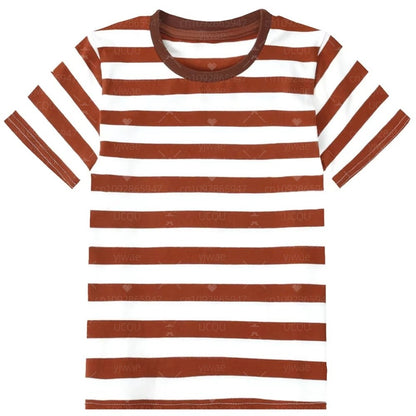 2026 Max Mayfield Cosplay Costume Rainbow Striped T-shirt Women Kids Casual Colorful For Short Sleeve -T-Shirt