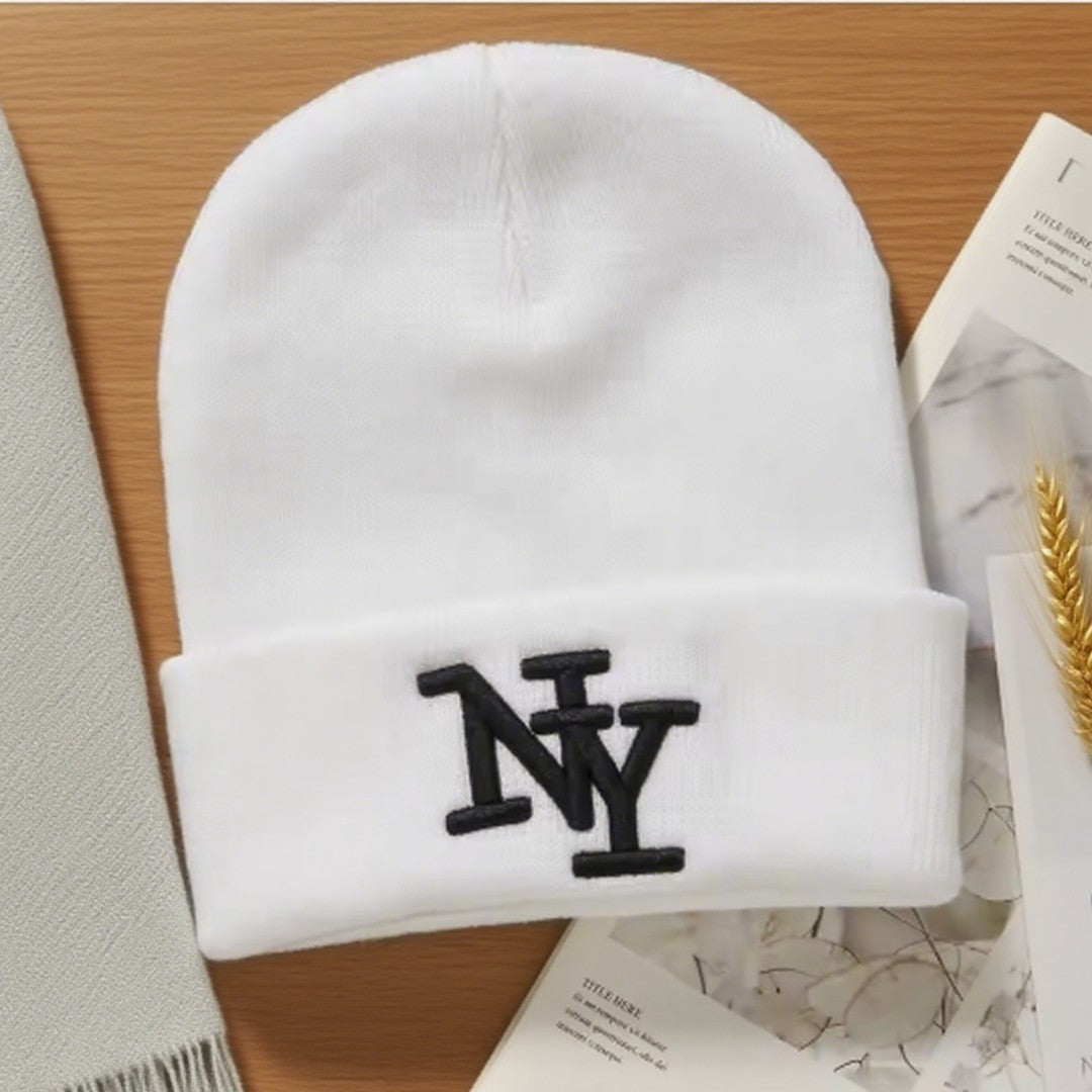 1PC/ 2PCS  Winter beanies caps for men, 3D Embroidery  knitted hats for women, outdoor warm hats , sports and casual CAP