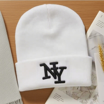 1PC/ 2PCS  Winter beanies caps for men, 3D Embroidery  knitted hats for women, outdoor warm hats , sports and casual CAP