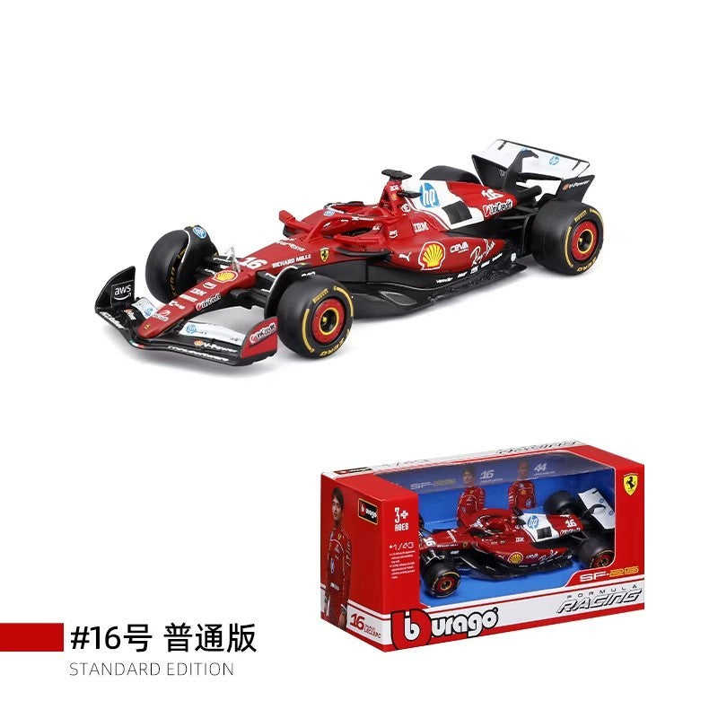 Novidade em Estoque Bburago Série F1 2025 1:43 2025 F1 Sf-25 Leclerc Rb21 Verstappen Mcl39 W16 Modelo Miniatura de Liga Brinquedos Personalizados Presentes