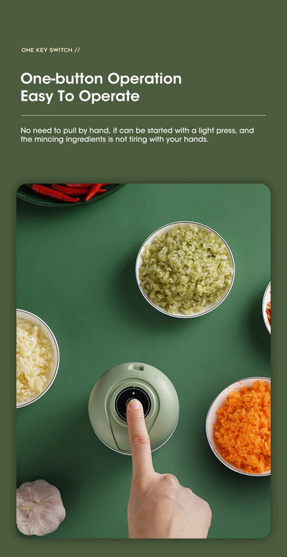 Electric garlic grinder USB garlic puree machine 250ML meat grinder kitchen vegetable grinder food chopper blender