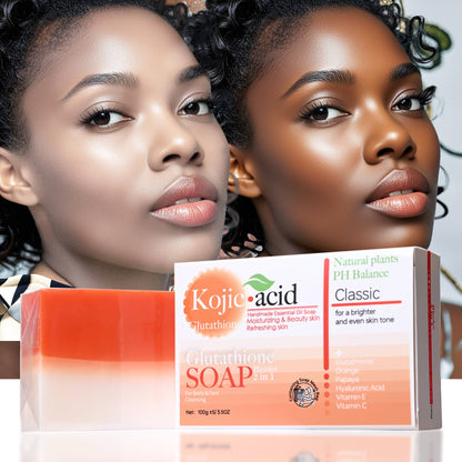 Barra de Sabonete de Mel Orgânico Mais Vendido 100g com Ácido Kójico + Glutationa Anti-Acne Ajuda no Clareamento do Banho e Rosto