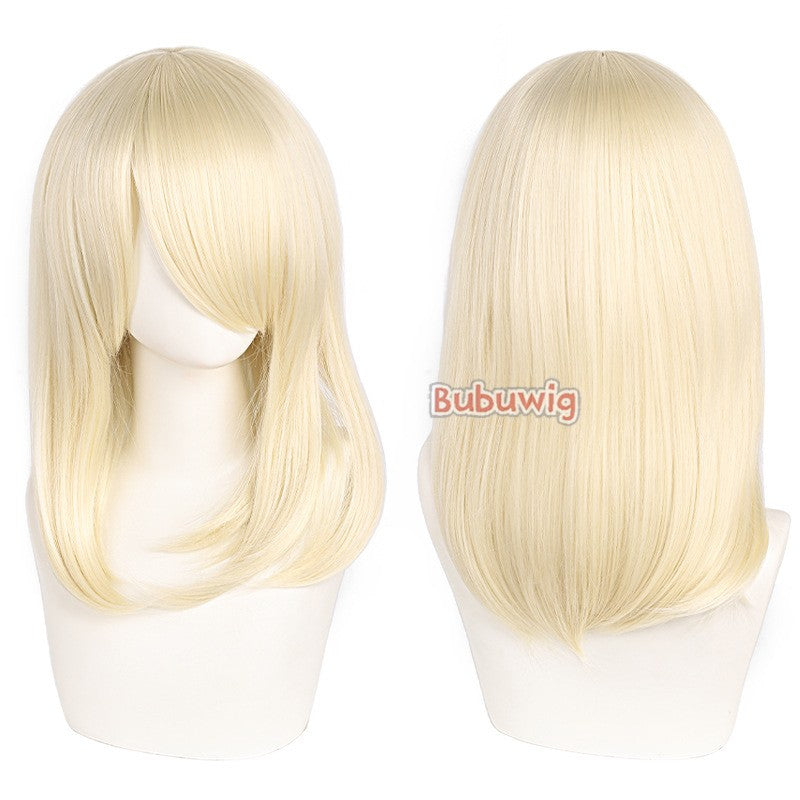 Bubuwig Synthetic Hair 30 Colors 40cm Long Straight Anime Fashion Lolita Cosplay Wigs Pure Color Blue Blonde Wig Heat Resistant