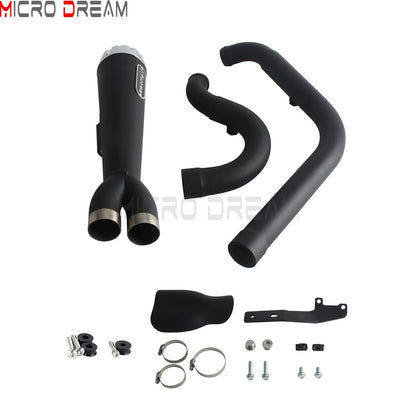 2-in-1 Stainless Steel Motorcycle Exhaust Muffler 1 3/4" to 2" Exhaust Pipes For Harley Low Rider ST Fat Bob FXFB FXFBS 2018-Up