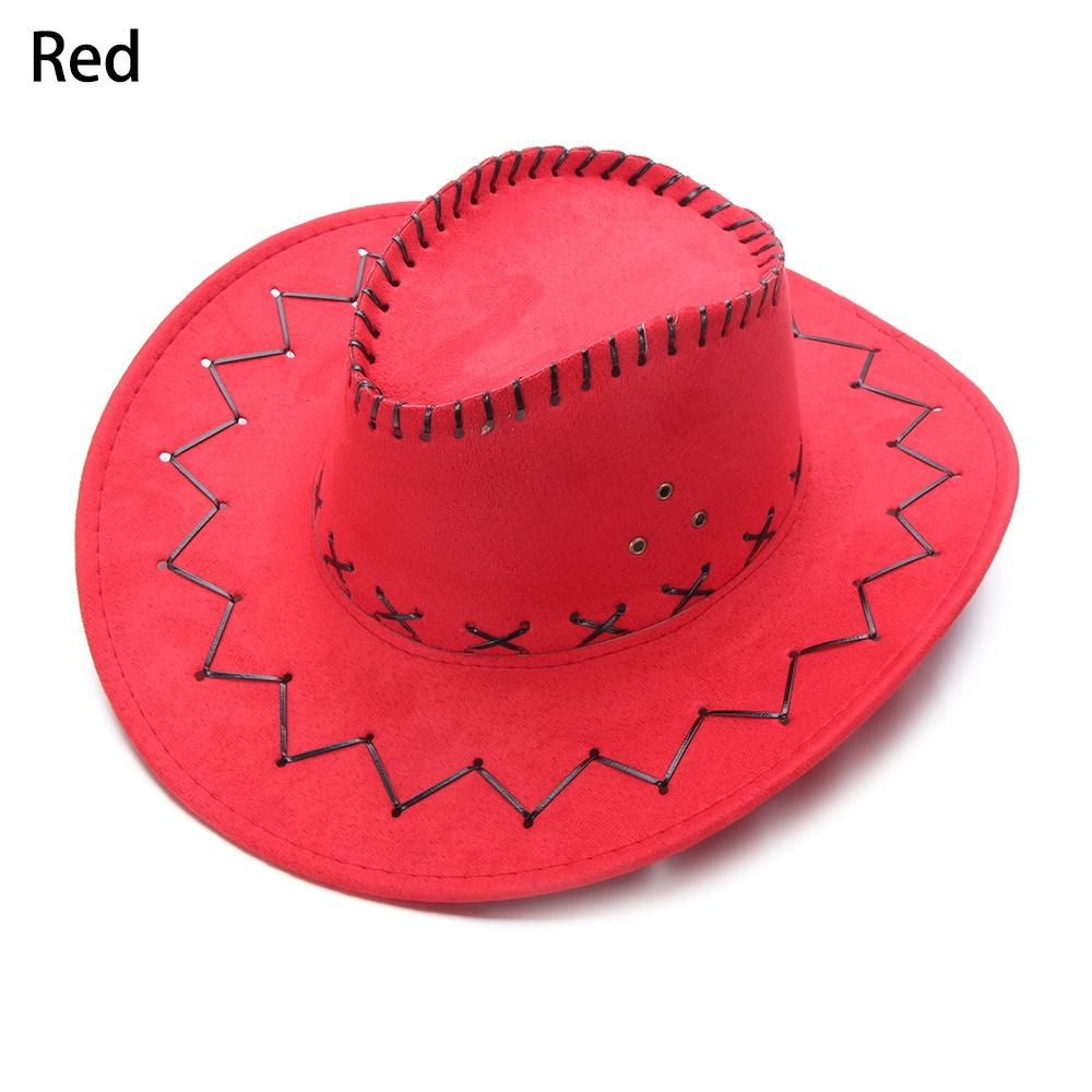 Acessórios Chapéu de Cowboy de Camurça de Aba Larga Estilo Ocidental Panamá Jazz Chapéu Fedora de Feltro