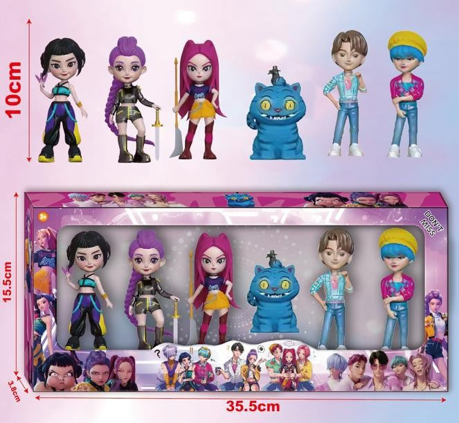 NOVO 2026 Hot Kpop Devil Hunter Rumi Zoe Mira Anime PVC Coleção de Personagens Decoração de Mesa Presente Infantil