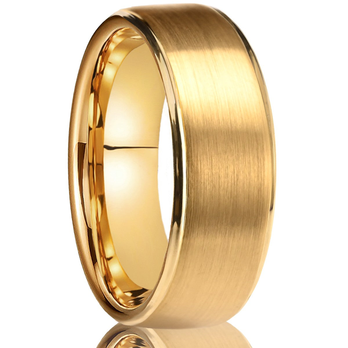 Aliança de tungstênio ouro 8MM/6MM masculina anéis de casamento anillos bague homme pareja de joias da moda alianças de noivado para casais presentes